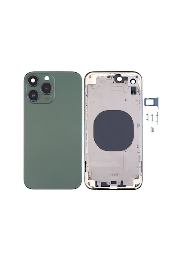 Cbtx iPhone Uyumlu Xr İp13 Pro Taklit Görünümlü Elektroliz Çerçeve Arka Muhafaza Kapağı Yeşil