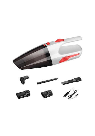 Cs1016 120w Akülü Kuru Islak Araba Işıklı El Süpürgesi Beyaz