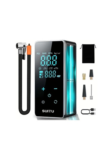 Fochsia Inflator 4x Super Hizli Sisme Portatif Hava Kompresoru Dijital Ekranli Usb Sarjli 2000mah Bataryali Araba Lastikleri Icin Kompakt Ve Pratik