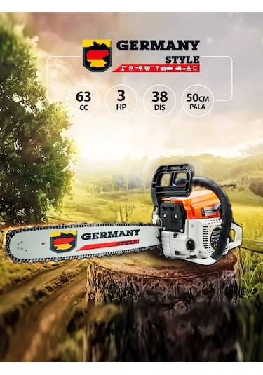 Germany Style MS-3610 Benzinli Testere 15HPX Hp Ağaç Odun Dal Kesme Makinesi