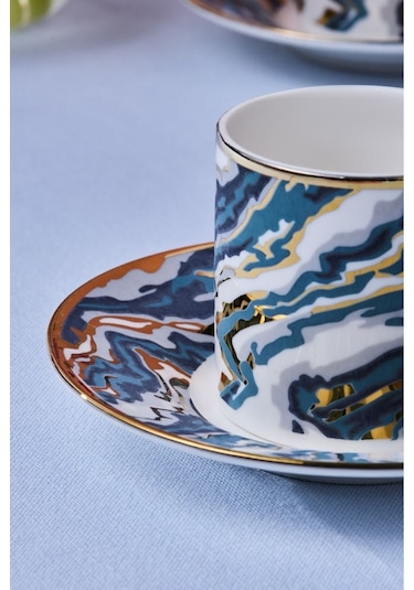 Karaca  Ocean 6 Kişilik Kahve Fincan Takımı 90 Ml