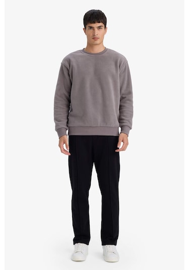 Defacto Relax Fit Bisiklet Yaka Polar Sweatshirt F3685ax25wngr308 Gri-gr308 Defacto Relax Fit Bisiklet Yaka Polar Sweatshirt F3685ax25wngr308 Gri-gr308