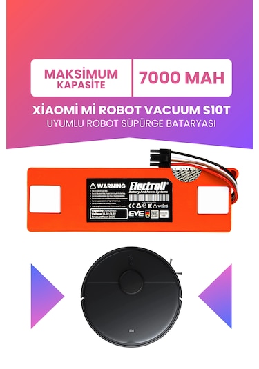 Xiaomi Mi Robot Vacuum S10t Batarya 7000mah