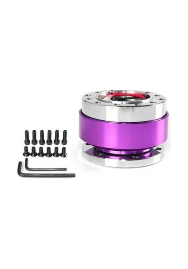 Novahub Universal 60mm Araba Direksiyon Hızlı Bırakma Hub Adaptörü Snap Off Boss Kiti Mor
