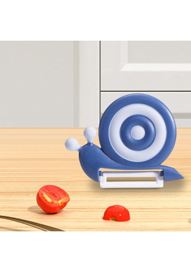 Homyl Sebze Soyucu Seramik Bıçaklı Mutfak Aleti Havuçlar Sebzeler Mavi