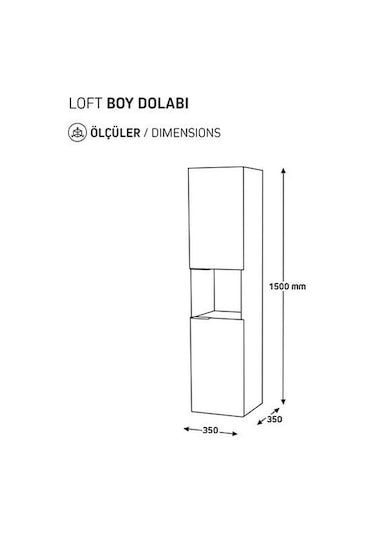 Biani Fix Arya Ve Loft Uyumlu Latte Boy Dolabı Çok Renkli