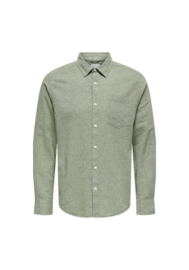 Onscaıden Lıfe Reg Ls 1 Pkt Shırt Noos Yeşil Cok Renklı