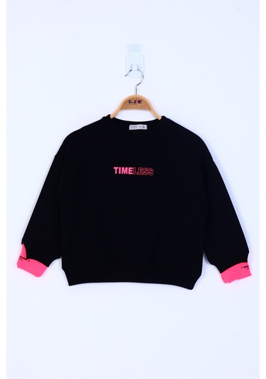 Toontoy Kız Çocuk Timeless Baskılı Sweatshirt Fuşya