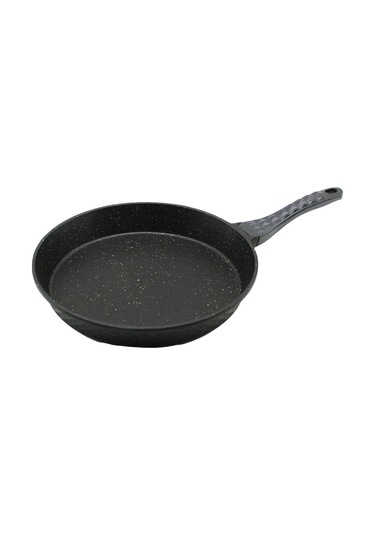 Lunaev 32 Cm Döküm Tava Kabartma Piramit Desenli Bakalit Sap 18.2 Cm Poşetli Ambalaj 001 Siyah