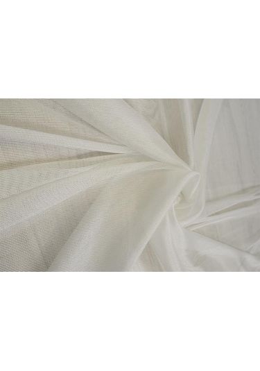 Murcia Dökümlü Tül Perde Pilesiz Ekru