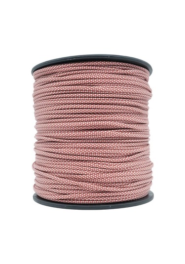 Paracord İp 4 Mm Kiremit Beyaz Desenli No:100 10 Metre Çok Renkli