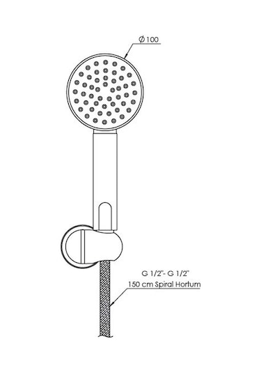 Gpd Askılı Duş Seti Altın Dst28-A Diğer