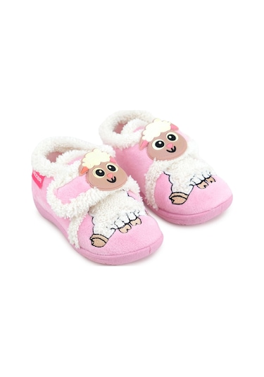 Gezer Kız Çocuk Bebe Cırtlı Ayarlanabilir Günlük Okul Kreş Panduf Ayakkabı Pembe