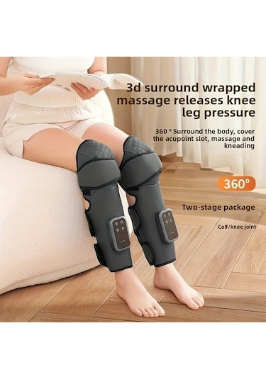 Fochsia Elektrikli Çok Fonksiyonlu Bacak Masaj Aleti Light Grey 1pc Hava Kompresyonlu Isıtmalı 3 Mod 3 Şiddet Seviyesi Type-c Şarj Altın