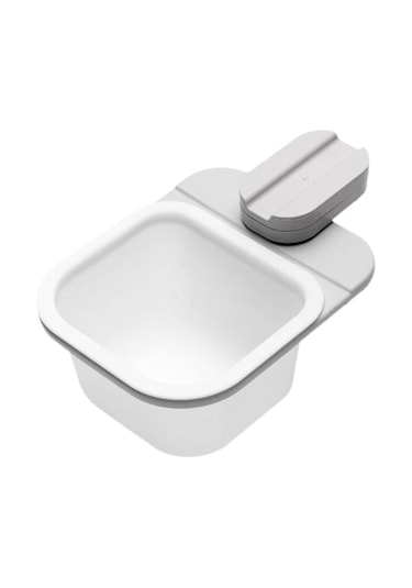 Suntek Yurt Masası Için Plastik Mini Çöp Kutusu Dönen Yaratıcı Beyaz Gri Beyaz - Gri