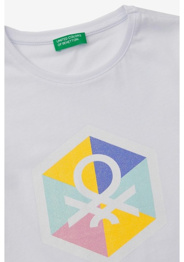 United Colors Of Benetton Unisex Sweatshirt Bnt-g20795 Beyaz