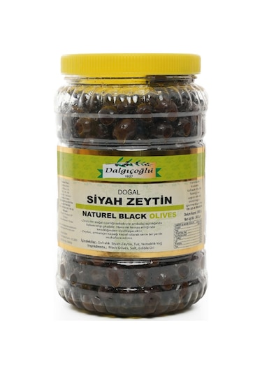 Dalgıçoğlu Siyah Zeytin Az Tuzlu Sert İri Etli Jumbo Lüx 1450 G