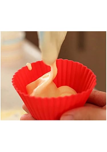 Bybirgül Kırmızı 18 Li Silikon Mini Kek Kalıbı ,muffin ,browni