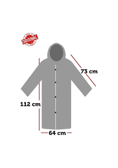 Unisex Kadın ve Erkek Yağmurluk Eva Çıtçıtlı Kapüşonlu Sarı