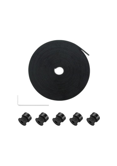 Zyzqstore Gt2 Triger Kayışı 5m 6mm Siyah, 5 Adet Paket