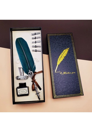 Masaüstü Tüylü Divit Kalem Seti 01