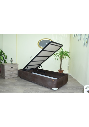 Baza TAY TÜY KAHVERENGİ Silin Kumaş Model Kapitone Metal Fırın Boya 100*200 Yatak El Yapım