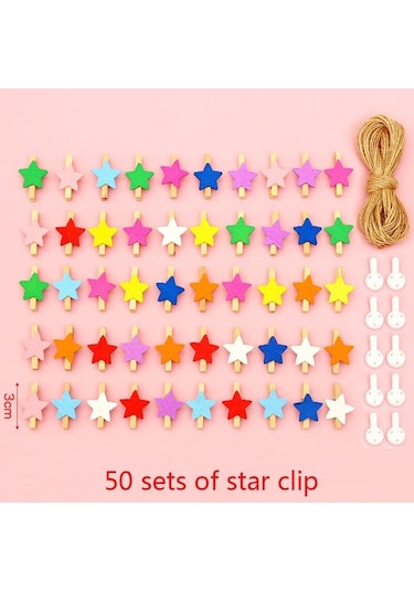 50 Adet/grup Mini Ahşap Klipler Aşk Bahar Renkli Ahşap Klipler Dty Clothespin Craft Dekor Aperatif Klip Po Klipler Mandal