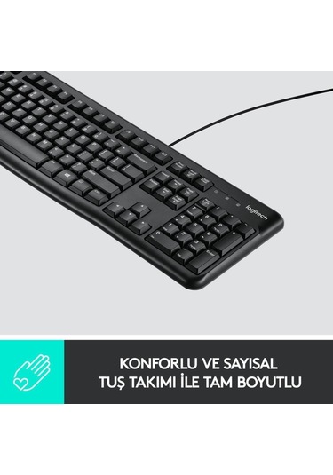 Logitech K120 Usb Kablolu Klavye Türkçe -Outlet