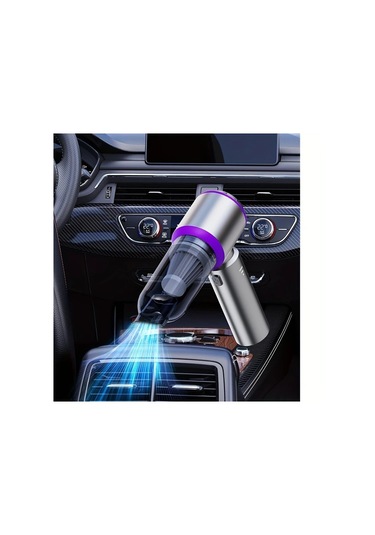 Honeybeeshop Gri Çift Amaçlı Yüksek Güçlü Kablosuz Elektrikli Süpürge Usb Şarjlı Mini Ev Ve Otomotiv Vakum Temizleyici Evcil Hayvan Tüyü İçin