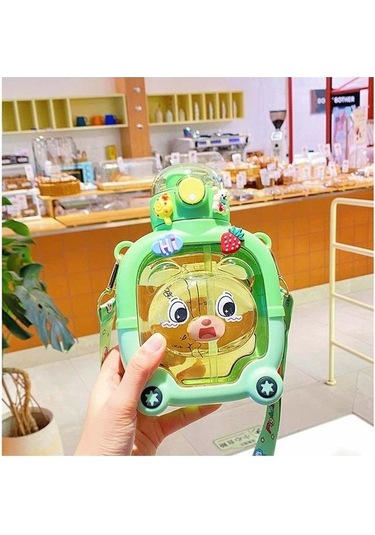 Motivasyonel Ayıcık Su Matarası 1 L + Sticker