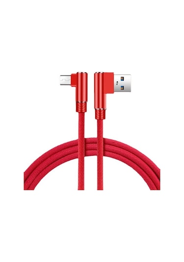 Siyah 90 Derece Naylon Usb Kablosu İos Uyumlu X 6 6 S 7 8 Ipad İçin Hızlı Şarj Kablosu Usb Şarj Aleti Kablosu L Tipi Veri Kablosu 2m Micro Usb