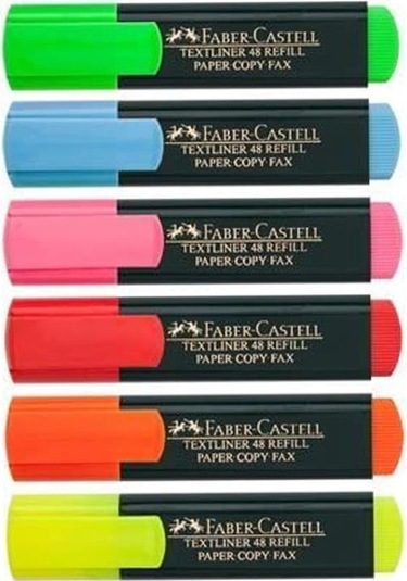 Fosforlu Kalem 6 Lı 1 Paket Textliner Canlı Renkler Kesik Uçlu İşaretleme Kalemi Sarı Turuncu Kırmızı Pembe Mavi Yeşil Çok Renkli