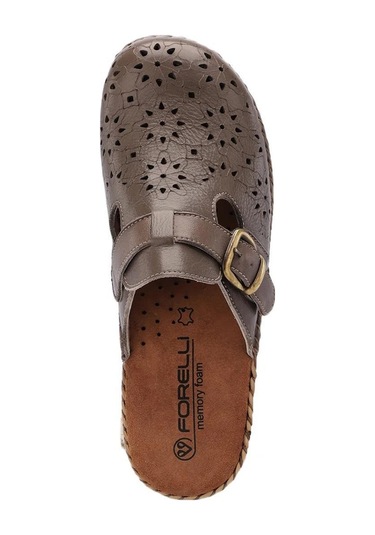 Forelli 80625-h Memory Vizon Kadın Hakiki Deri Terlik-vizon Vizon