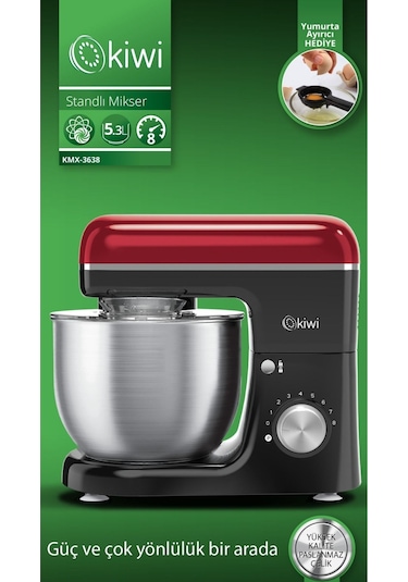 Kiwi Kmx-3638 5.3 L 1300 W Hamur Yoğurma & Stand Mikser Mutfak