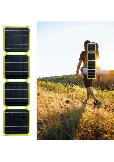 Suntek Katlanabilir Güneş Paneli Şarj Cihazı Acil Durum Sarı