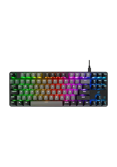 Acer Emachines Eak87 Rgb Mekanik Red Switch Tkl Oyuncu Klavyesi - Gri Siyah 87 Tuş Kompakt Gaming