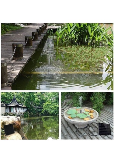 Tongxida 4 Farklı Burnu Güneş Enerjili Fıskiye Pompa - Bahçe, Kuş Havuzu, Akvaryum İçin Su Döngüsü Ve Oksijen Sağlama