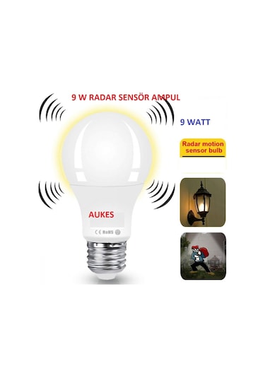 Led Ampul Radar Sensörlü 9W