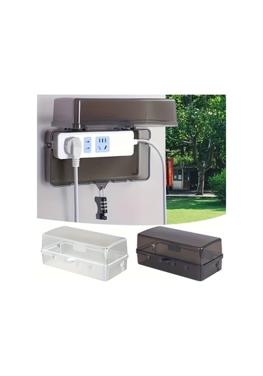 Fastbuy Yüksek Kalite Şeffaf Beyaz Elektrik Kutusu - 6 Priz Deliği - Dış Mekan Uygun