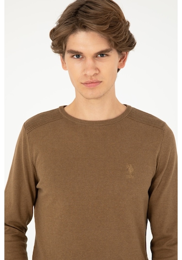 U.s. Polo Assn. Erkek Haki Melanj Kazak /triko 50288888-vr125 Haki Melanj