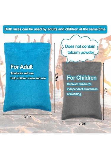 Didadodo Pilotfish Kum Temizleme Çantası - Cilt Dostu 8 Bitkisel Plaj Aksesuarı Mavi Mavi