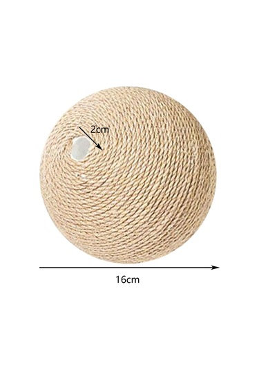 Magideal Suntek Sisal Kedi Yakalama Topu Tırmalama Tahtası 16 CM