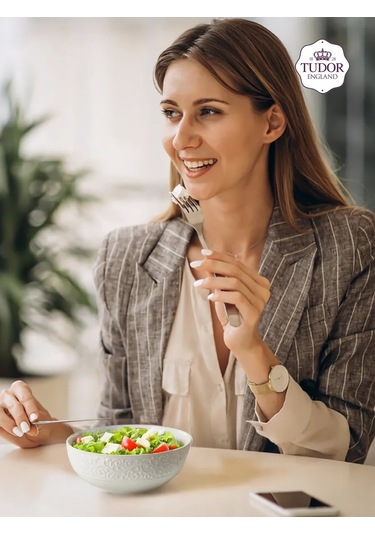 Tudor England Joyce Markasına Ait Porselen Salata Kasesi Seti, 15 Cm, 700 Ml, 2 Parça 418473890 Beyaz