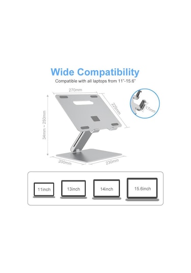 Bn34 Laptop Tablet Bilgisayar Standı Ayarlanabilir Metal Kasa Mac