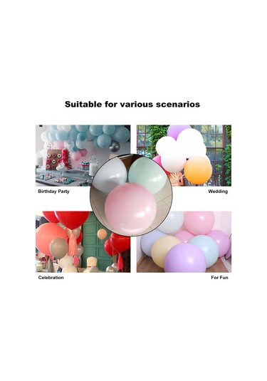 Wezone Dev Makaron Balonlar - 36 İnç Büyük Yuvarlak Parti Dekorasyonu 10'lu Paket
