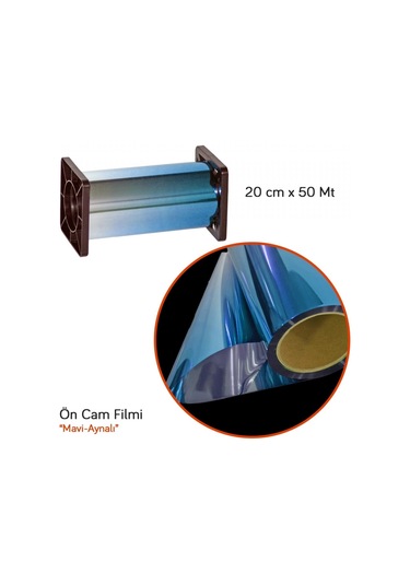 Carub Ön Cam Filmi 20 Cm X 50 Mt Mavi-aynalı Bl-s Br1206502