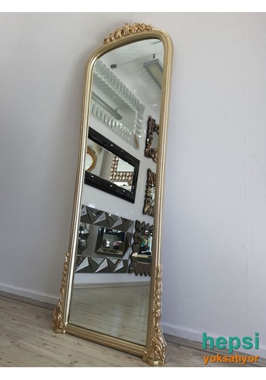 Matmazel Model Platin Altın Renk Varaklı Boy Aynası