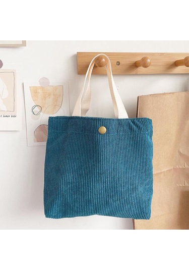 Suntek Kadife Omuz Çantası Moda Seyahat Ofis Açık Hava İçin Koyu Mavi