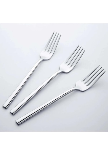 Nehir Dalyan Yemek Çatalı 3 Parça Gümüş