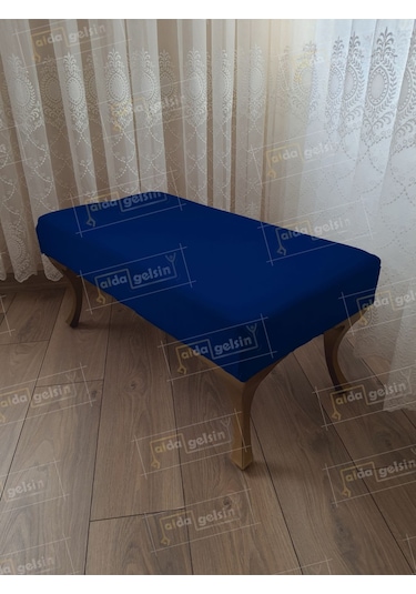 Ayak Ucu Kapı Önü Antre Düz Bench Puf Orta Sehpa Gold Ayak 100 45 Lacivert